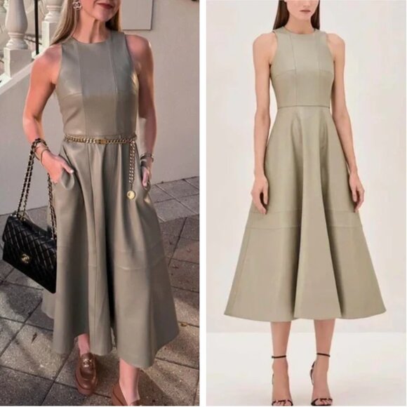 BEST Alexis England Midi Dress XSmall Sage Green Cocktail Party Formal - Picture 1 of 13